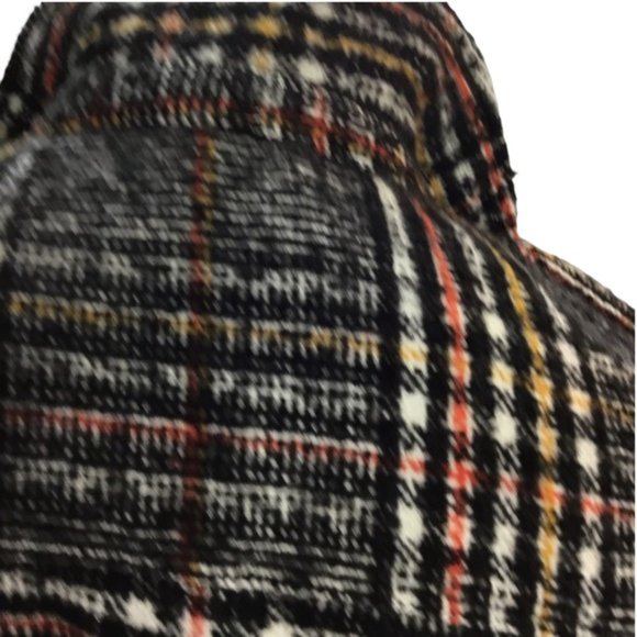 Free People Slouchy Eisenhower Gray Plaid Cropped Jacket Size XS - Picture 8 of 14